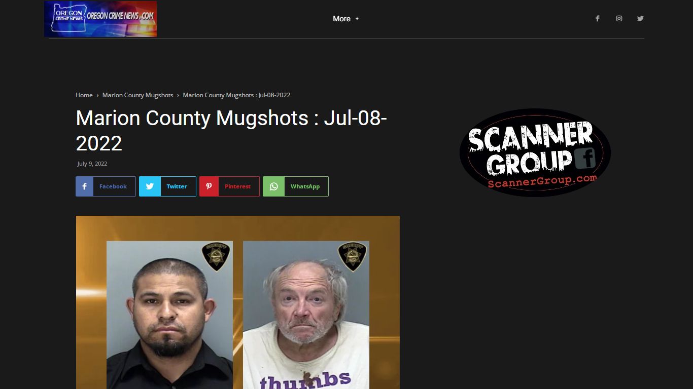 Marion County Mugshots : Jul-08-2022 - Oregon Crime News