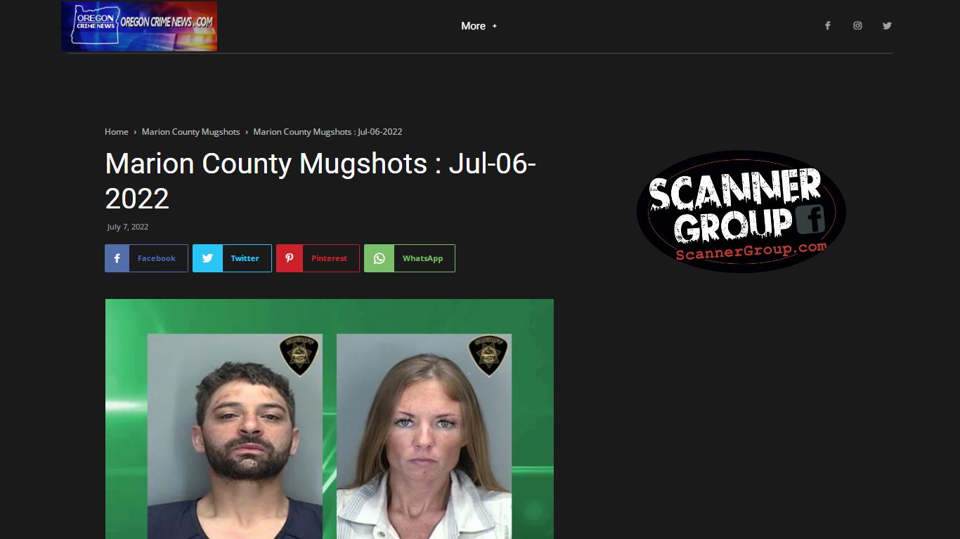 Marion County Mugshots : Jul-06-2022 - Oregon Crime News